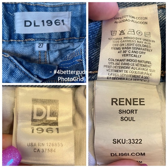 DL1961 Renee Cutoff Distressed Ripped Frayed in Soul Wash Denim Mini Short Sz 27 - Picture 5 of 16